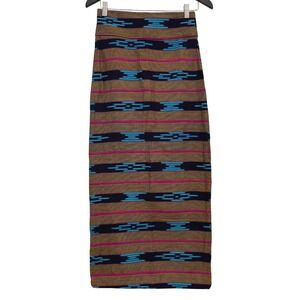 African Hand Woven Maxi Skirt XXS XS Burkina Faso Couture Victor & Freres Tribal